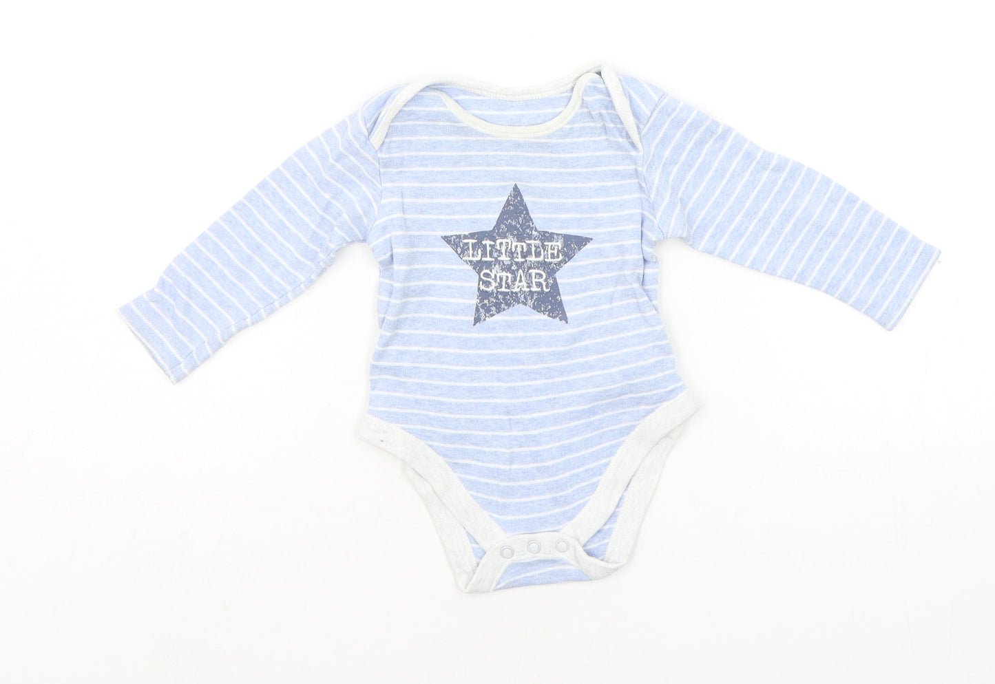 George Baby Blue Striped  Babygrow One-Piece Size 6-9 Months