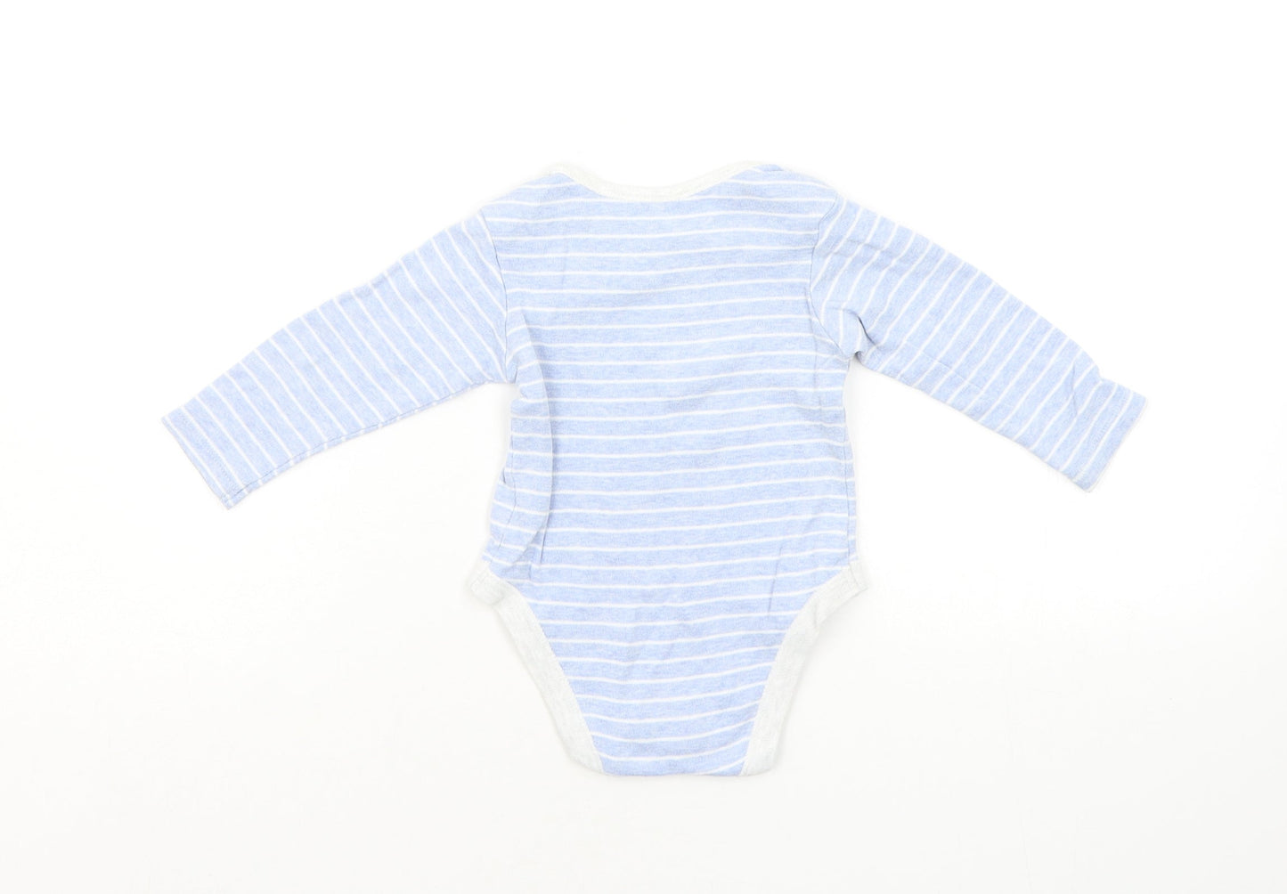 George Baby Blue Striped  Babygrow One-Piece Size 6-9 Months