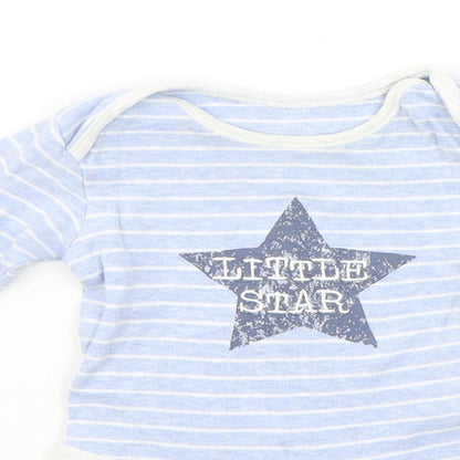 George Baby Blue Striped  Babygrow One-Piece Size 6-9 Months