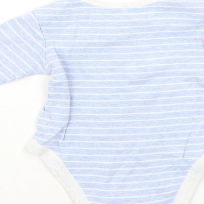 George Baby Blue Striped  Babygrow One-Piece Size 6-9 Months