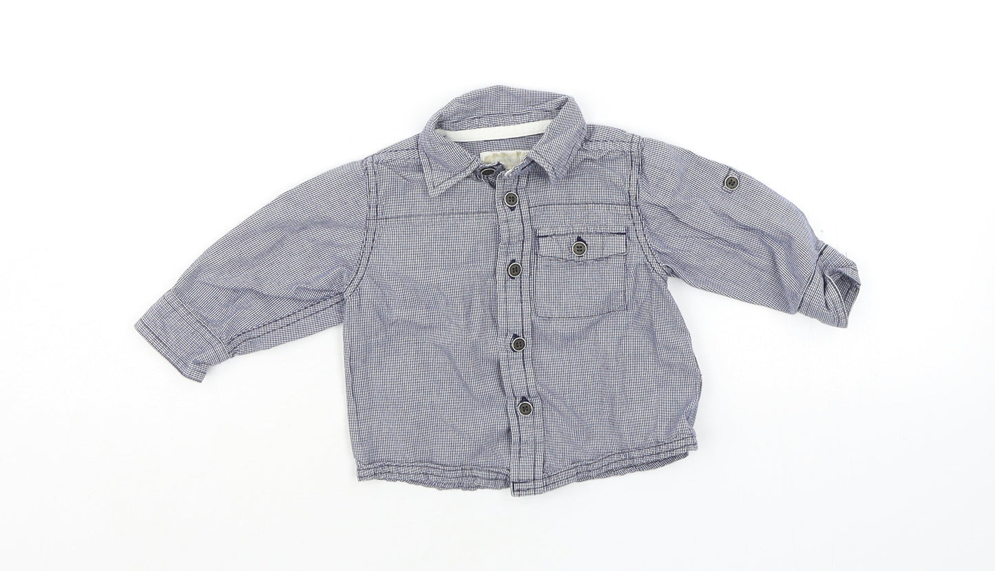 m Boys Blue   Basic Button-Up Size 6-9 Months