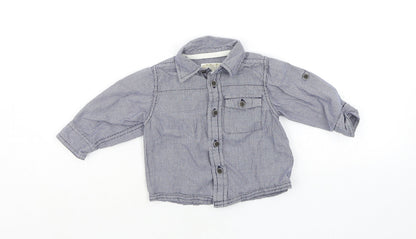 m Boys Blue   Basic Button-Up Size 6-9 Months