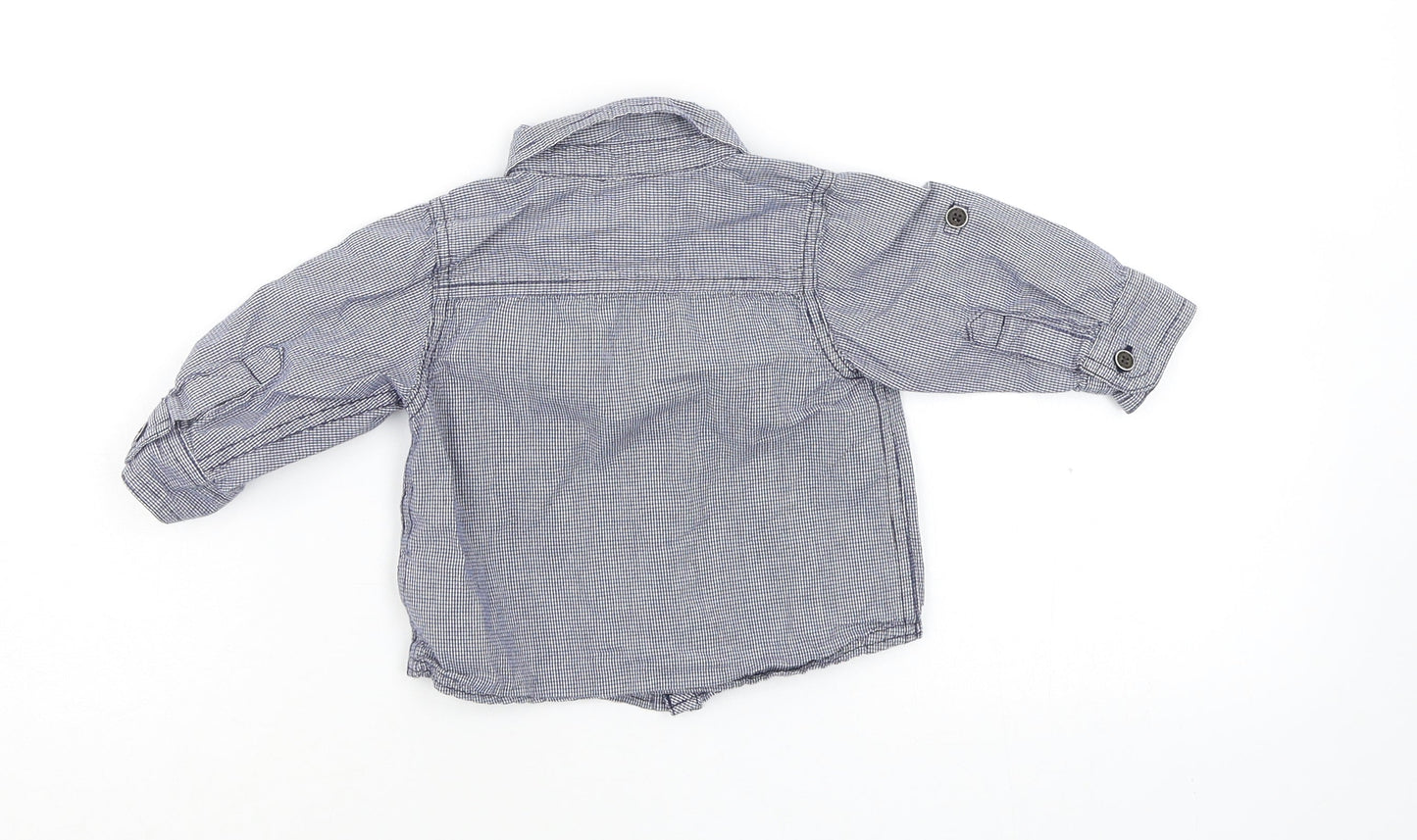 m Boys Blue   Basic Button-Up Size 6-9 Months
