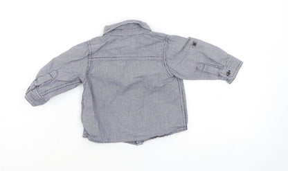 m Boys Blue   Basic Button-Up Size 6-9 Months