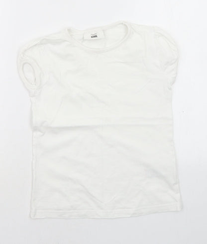 Additional front view of Next girls’ white basic t-shirt, size 9, years