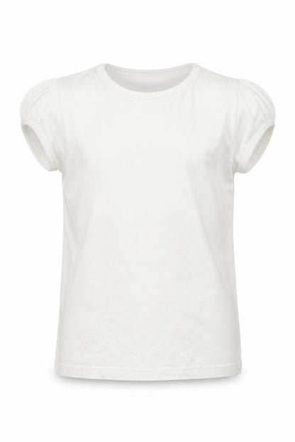 Front view of Next girls’ white basic t-shirt, size 9, years