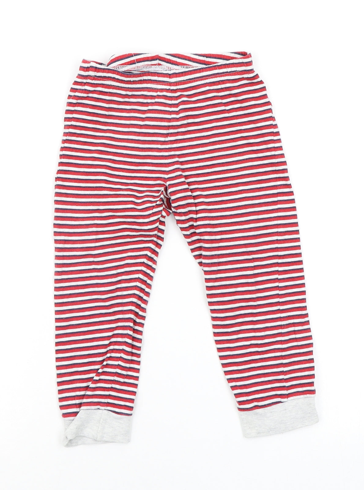 F&F Boys Red Striped   Pyjama Pants Size 2-3 Years