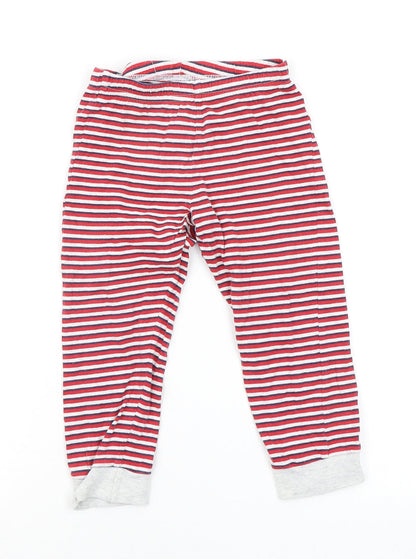 F&F Boys Red Striped   Pyjama Pants Size 2-3 Years