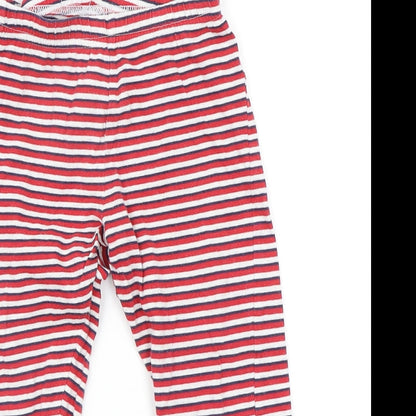 F&F Boys Red Striped   Pyjama Pants Size 2-3 Years