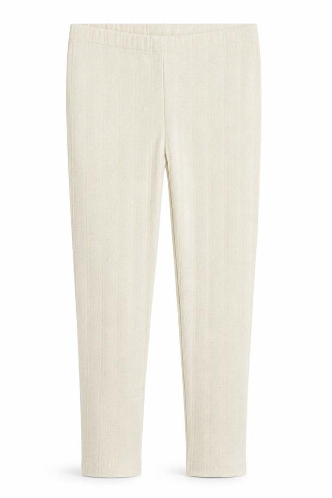 Front view of Edge Street women’s beige solid capri lounge pants, size M