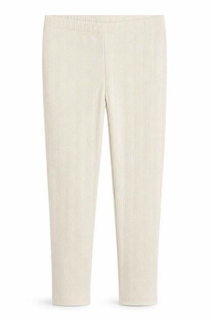 Front view of Edge Street women’s beige solid capri lounge pants, size M
