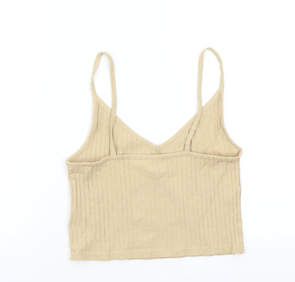 Womens UK Size S H&M Beige Basic Tank