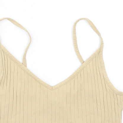 Womens UK Size S H&M Beige Basic Tank