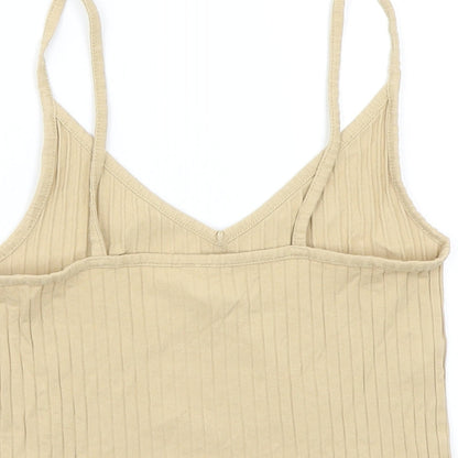Womens UK Size S H&M Beige Basic Tank