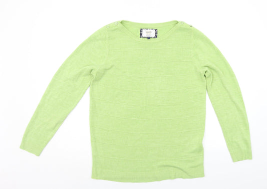 Womens UK Size 14 Debenhams Green Pullover Jumper