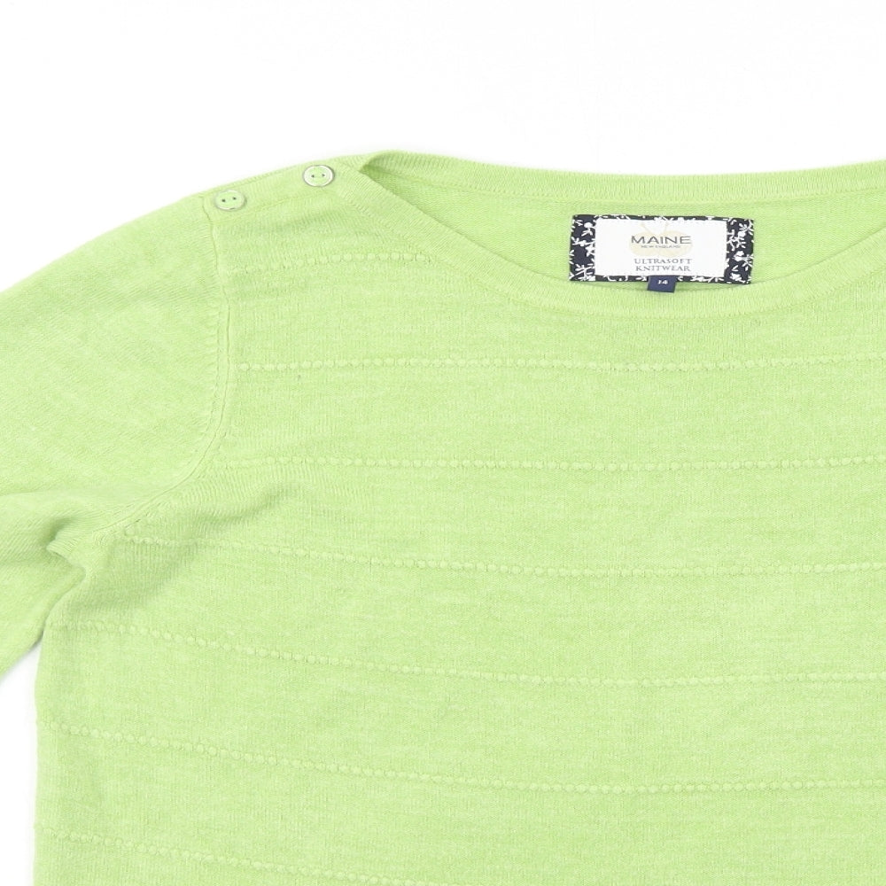 Womens UK Size 14 Debenhams Green Pullover Jumper