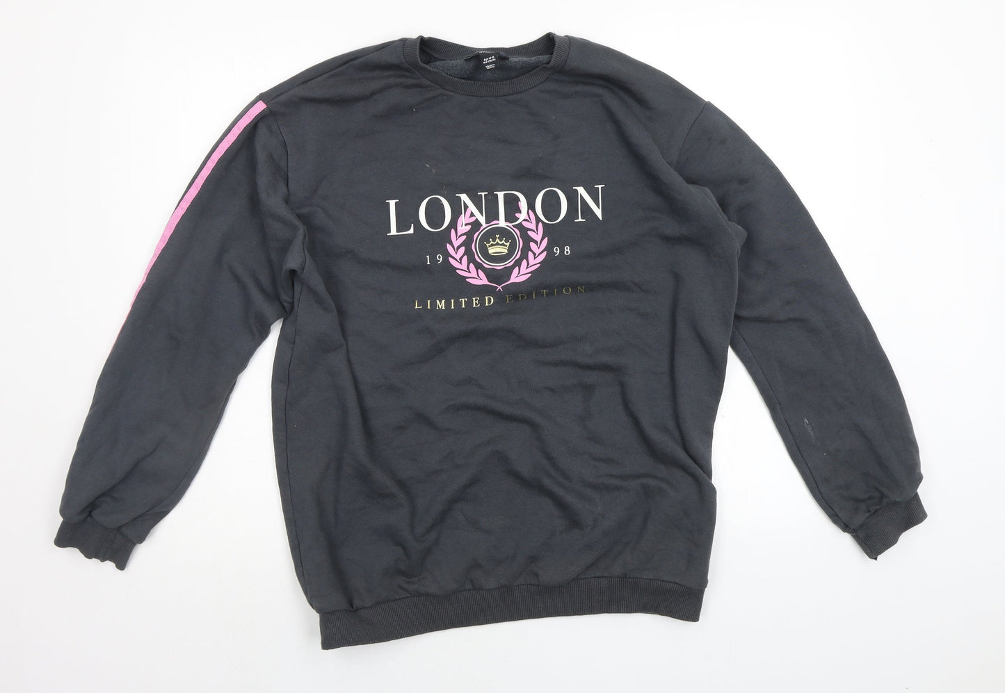 New Look Girls Grey   Pullover Sweatshirt Size 14-15 Years