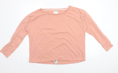 Front view of Next women’s pink solid top pyjama top, size M