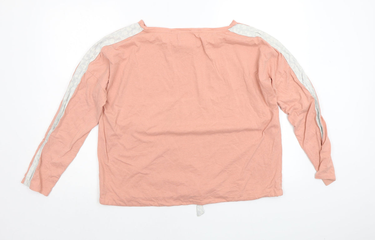 Back view of Next women’s pink solid top pyjama top, size M