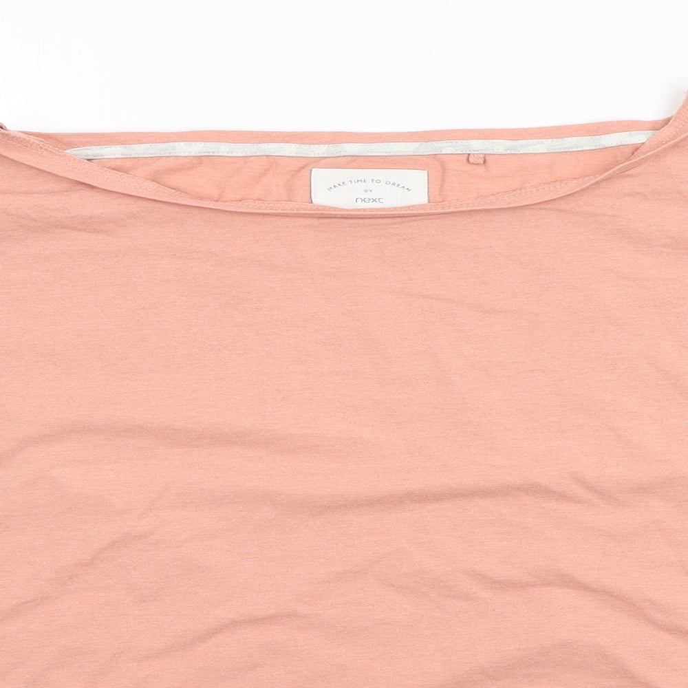 Close-up detail of Next women’s pink solid top pyjama top, size M