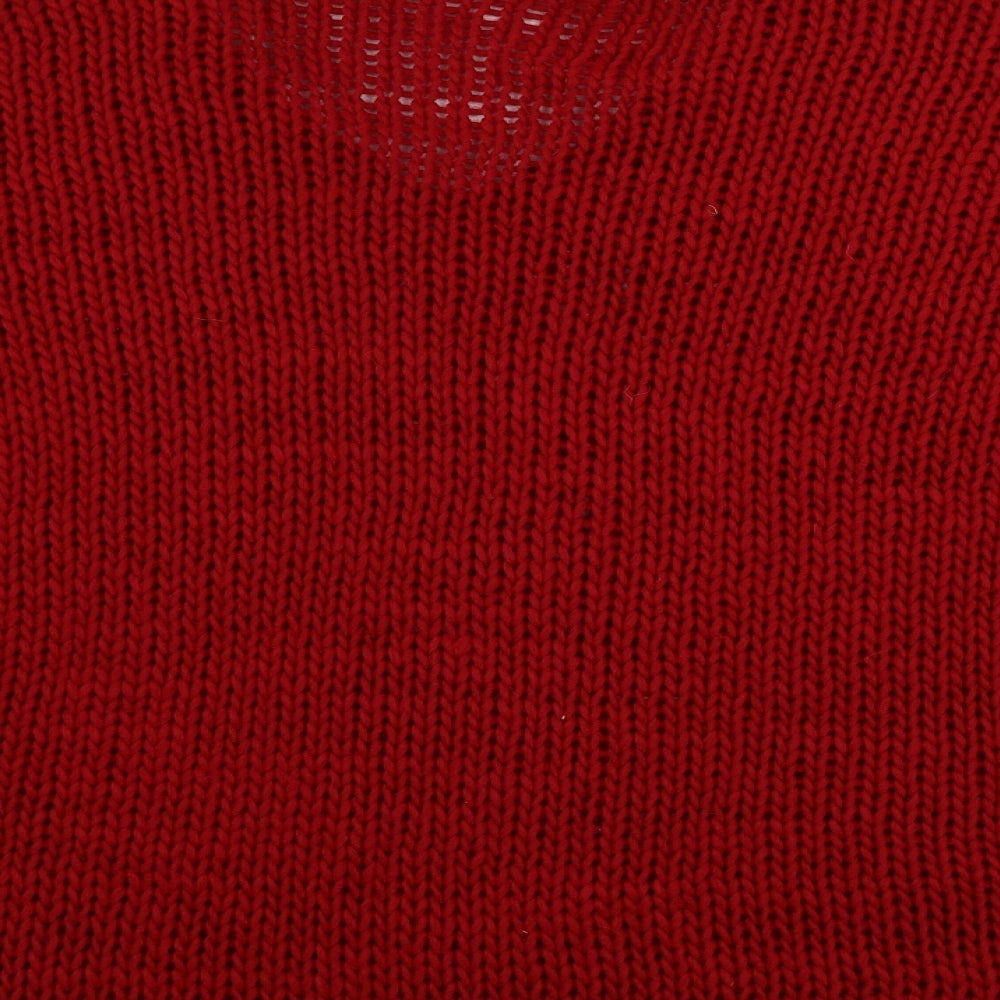 Preworn  Womens Red   Pullover Jumper Size 6  - oversize