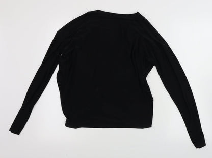 Womens UK Size 8 Missguided Black Basic Blouse