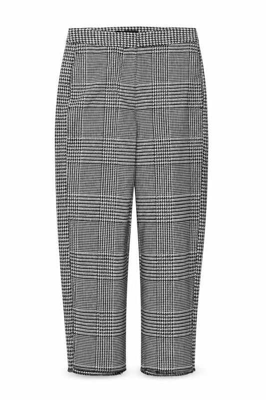 Marks and Spencer  Womens White Check  Trousers  Size 8 L24 in