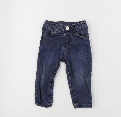 River Island  Boys Blue   Cargo Trousers Size 9-12 Months