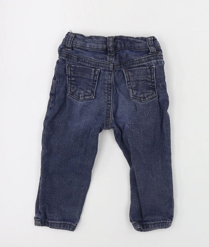River Island  Boys Blue   Cargo Trousers Size 9-12 Months