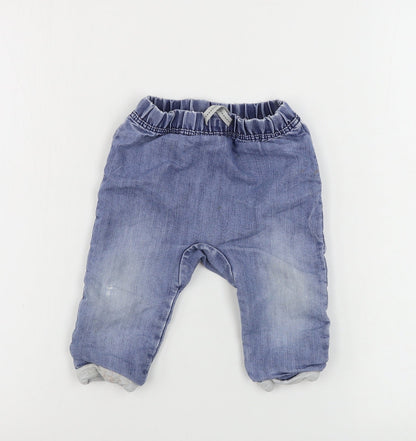 TU Girls Blue   Cargo Trousers Size 9-12 Months