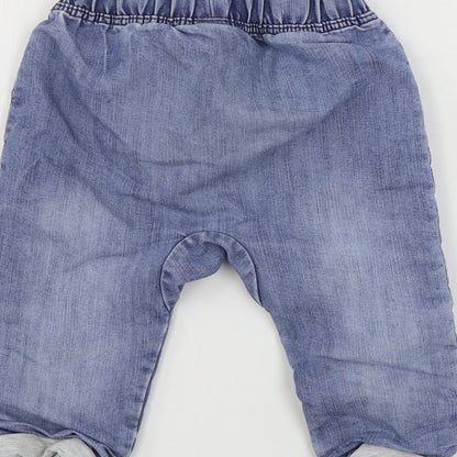 TU Girls Blue   Cargo Trousers Size 9-12 Months