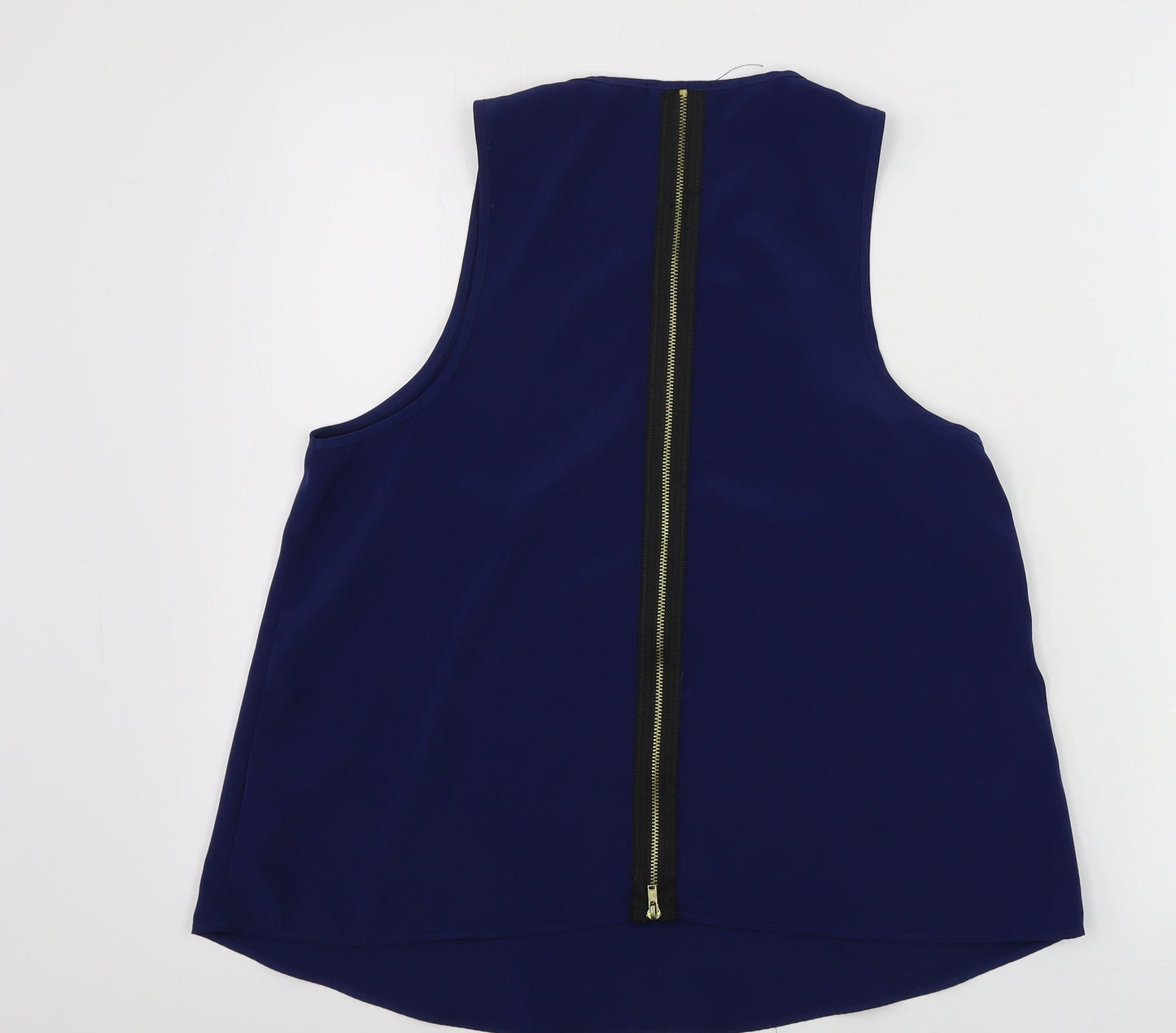 Womens UK Size 10 Topshop Blue Basic Tank