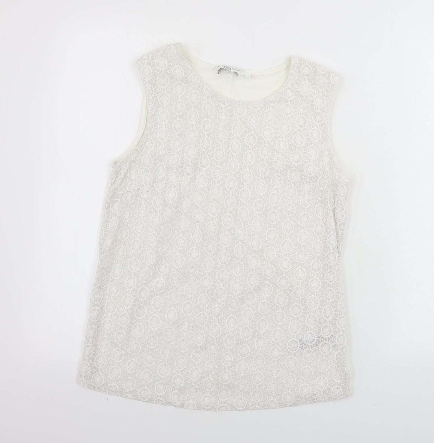 New Look  Womens White   Basic Tank Size 8