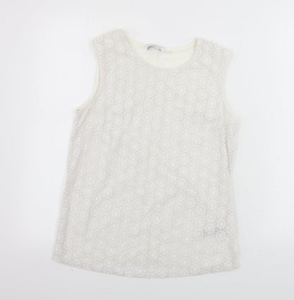 New Look  Womens White   Basic Tank Size 8