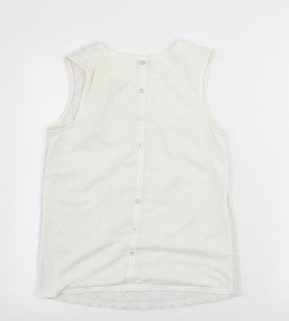 New Look  Womens White   Basic Tank Size 8