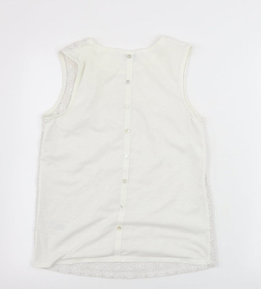 New Look  Womens White   Basic Tank Size 8