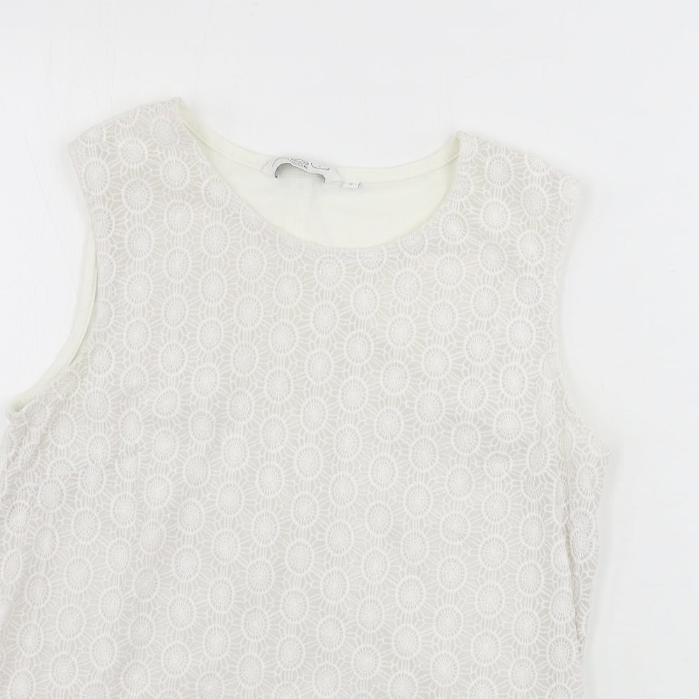 New Look  Womens White   Basic Tank Size 8