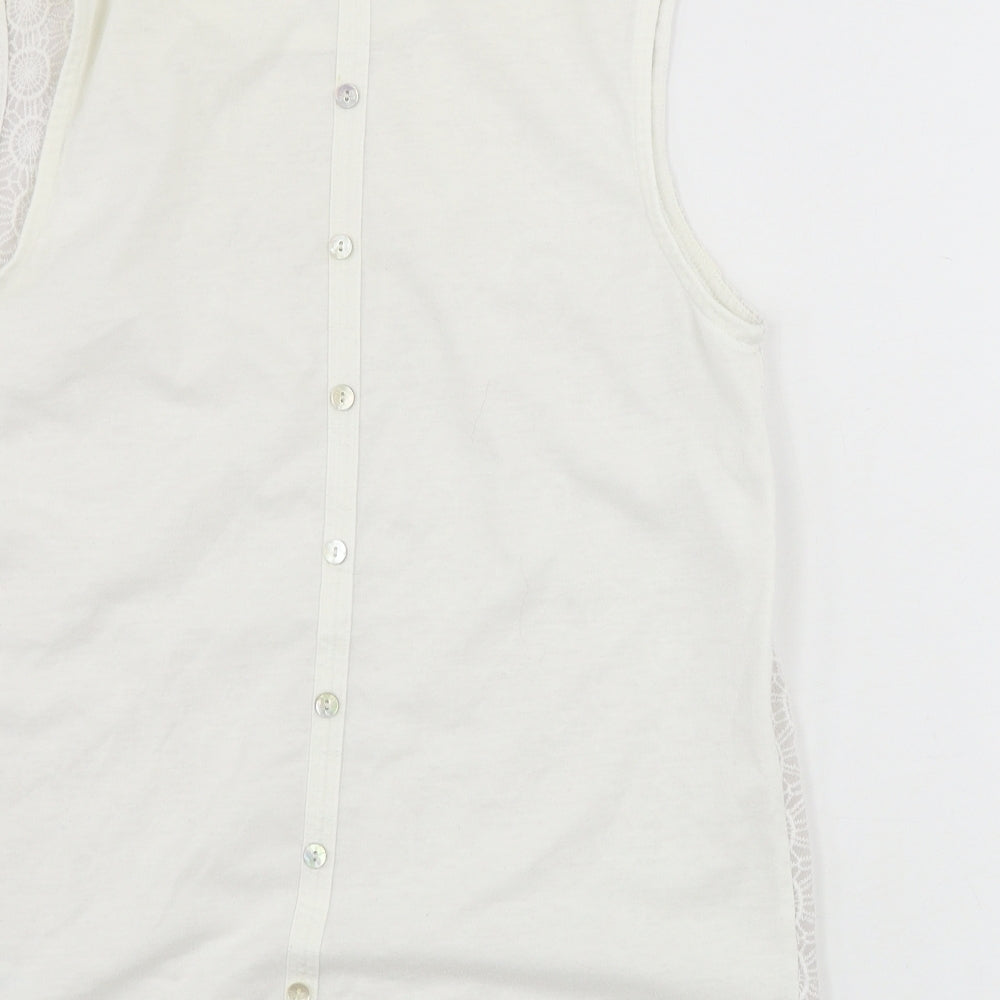 New Look  Womens White   Basic Tank Size 8