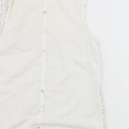 New Look  Womens White   Basic Tank Size 8