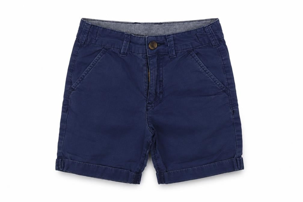 Front view of George boys’ black chino shorts, size 5-6, years