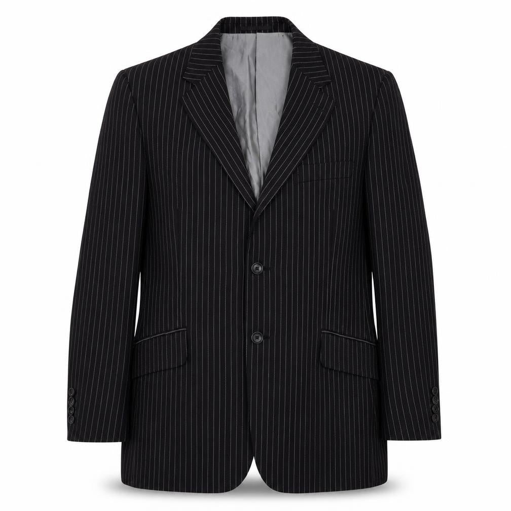 Mens UK Size 40 Charlton Gray Regular Black Suit Jacket