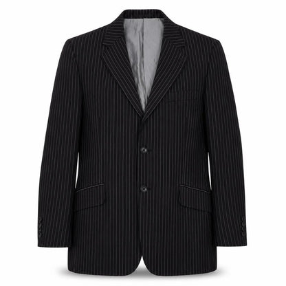 Mens UK Size 40 Charlton Gray Regular Black Suit Jacket