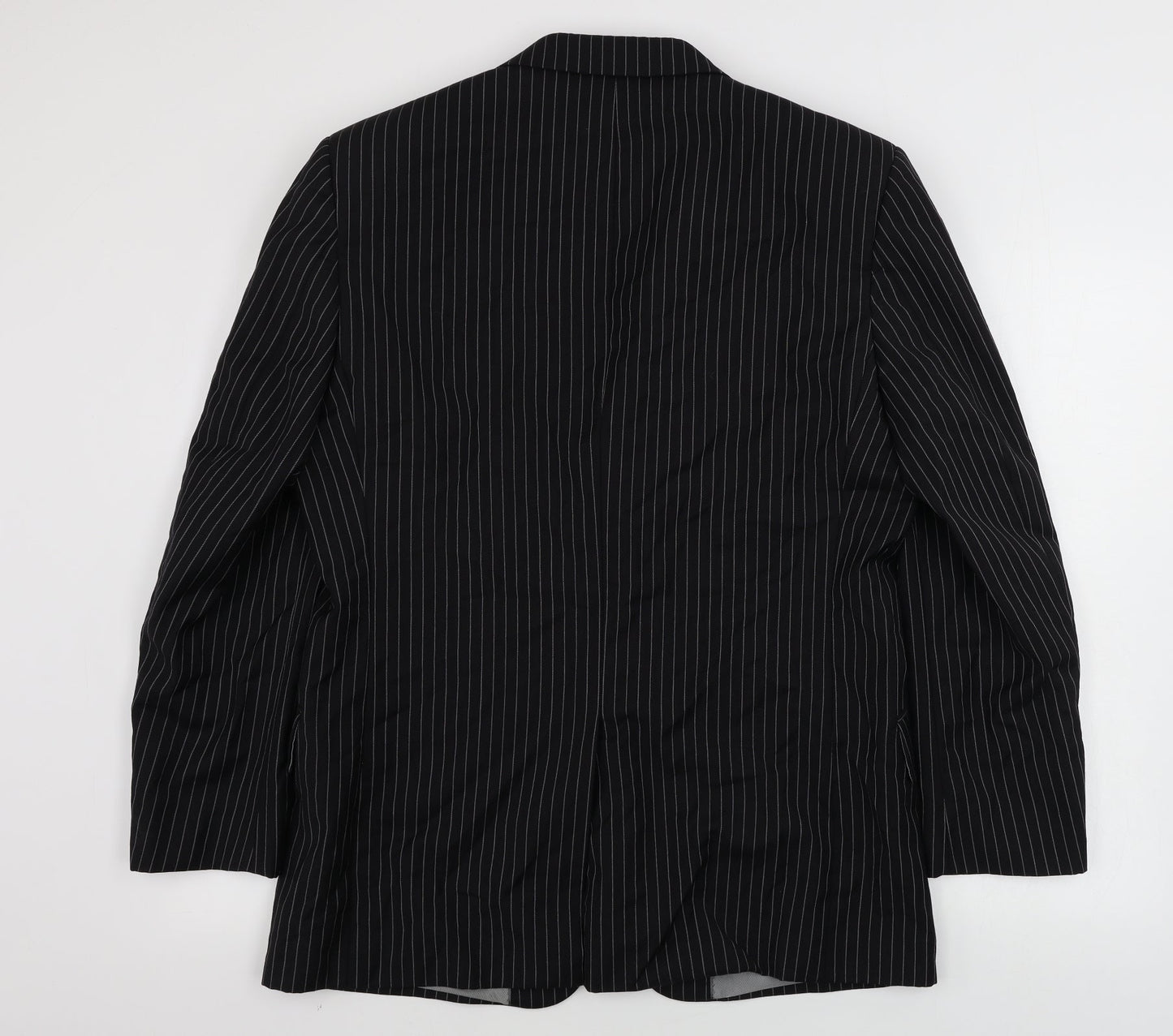 Mens UK Size 40 Charlton Gray Regular Black Suit Jacket