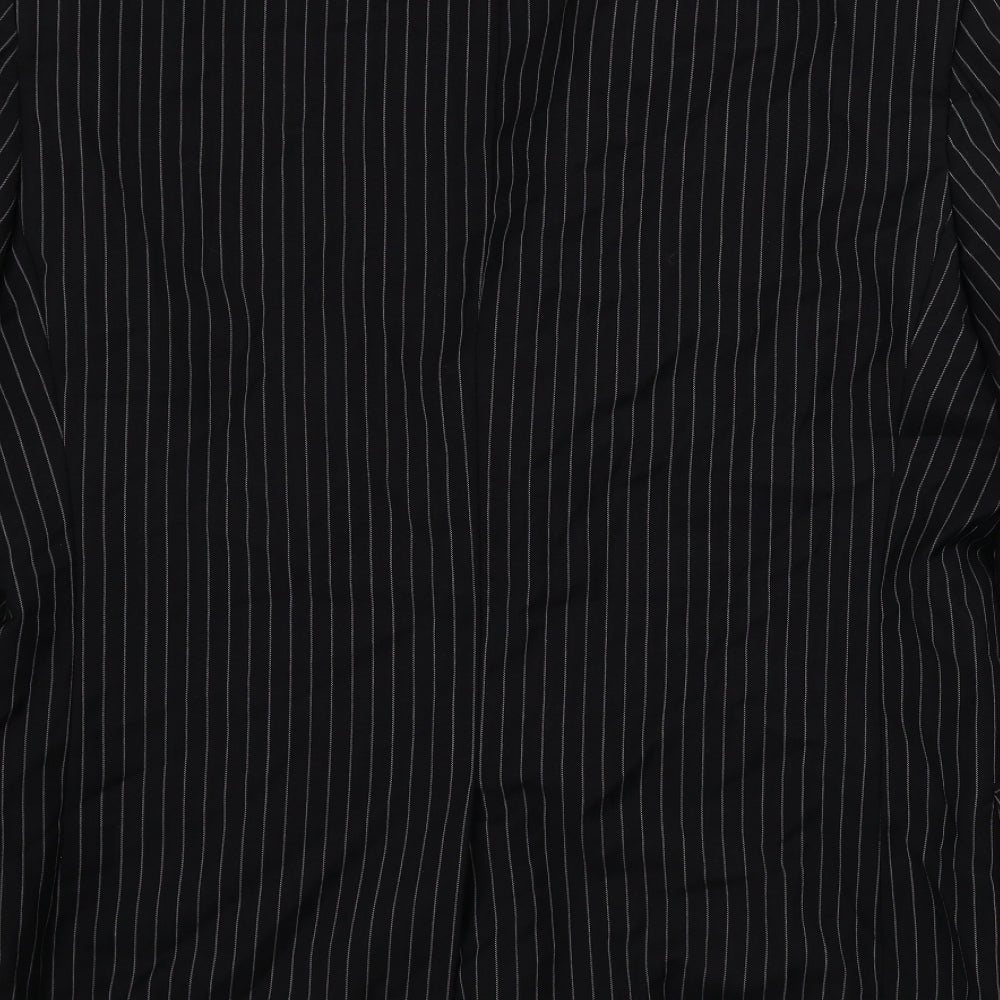 Mens UK Size 40 Charlton Gray Regular Black Suit Jacket