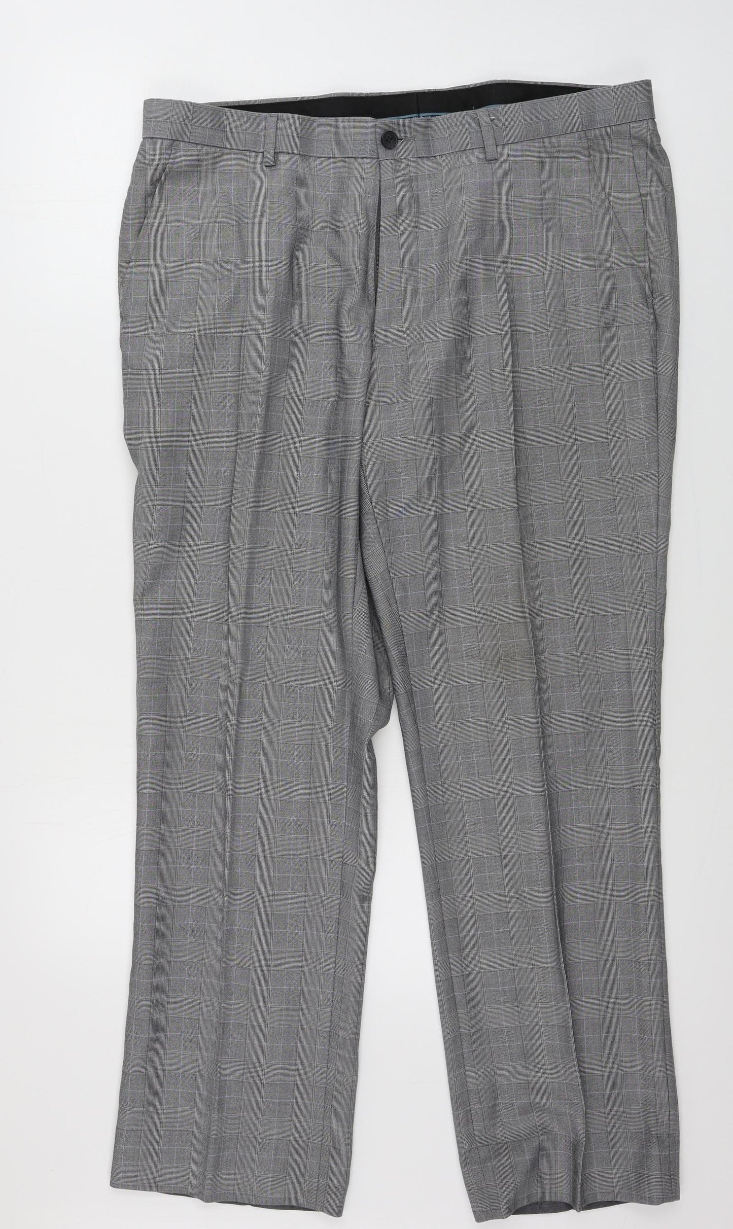 Taylor & Wright  Mens Grey Check  Trousers  Size 34 in L28 in