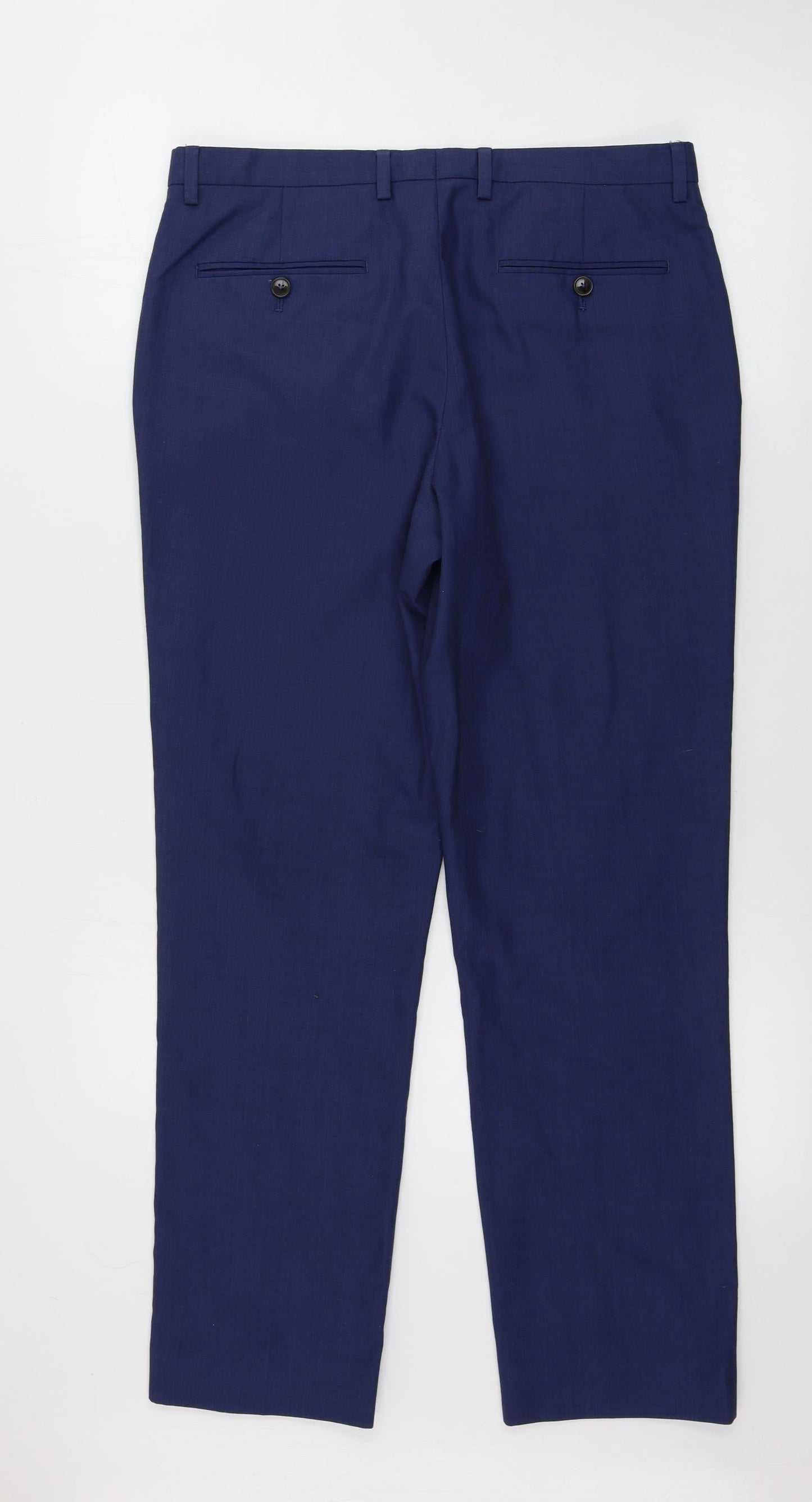 Burton Mens Blue   Trousers  Size 32 in L27 in