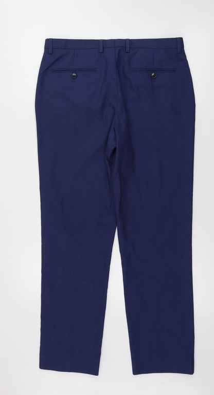 Burton Mens Blue   Trousers  Size 32 in L27 in