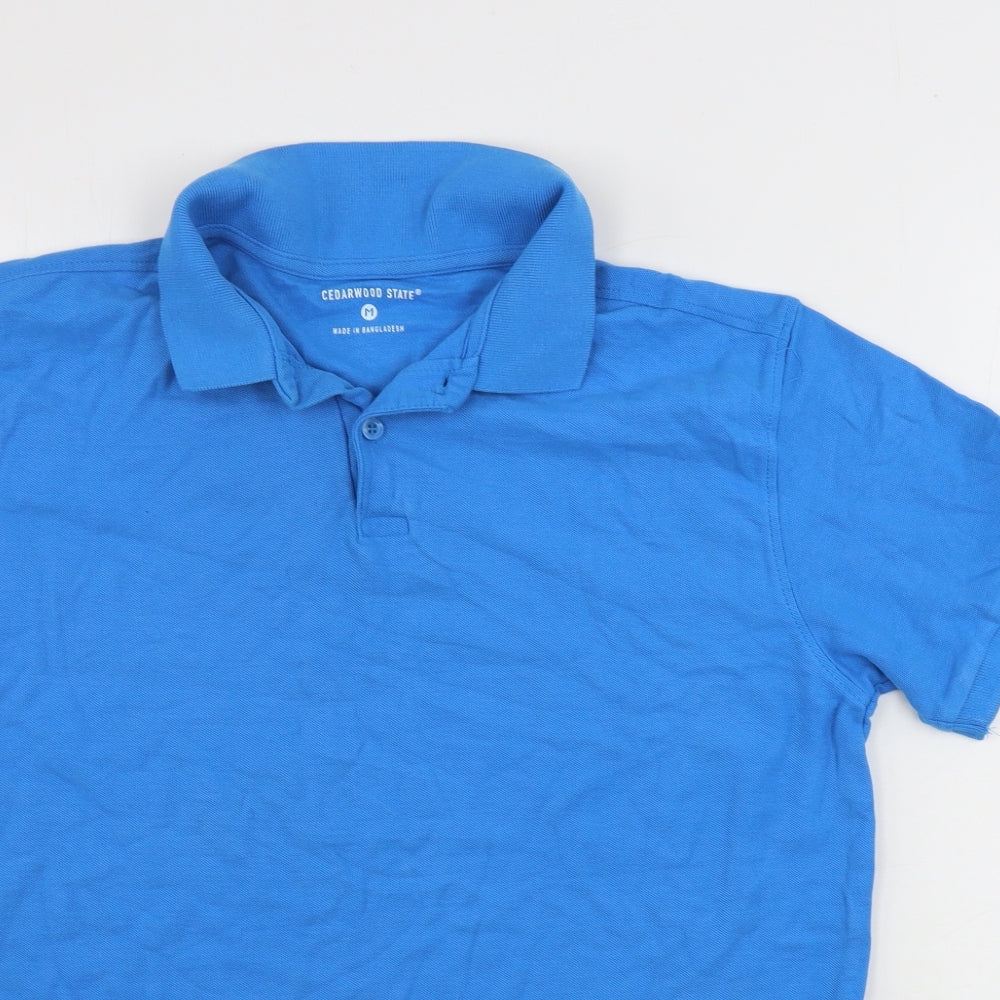 Cedar Wood State  Mens Blue    Polo Size M