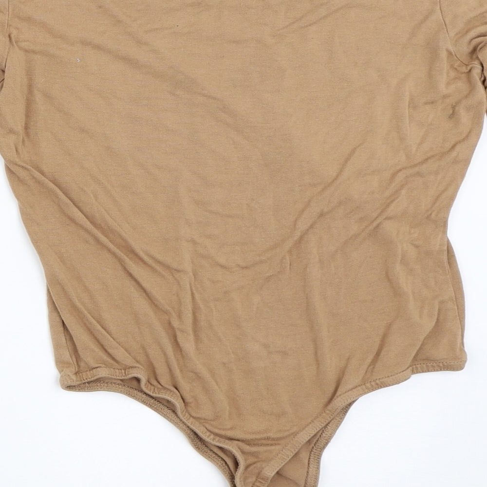 Womens UK Size 8 In the Style Beige Basic T-Shirt