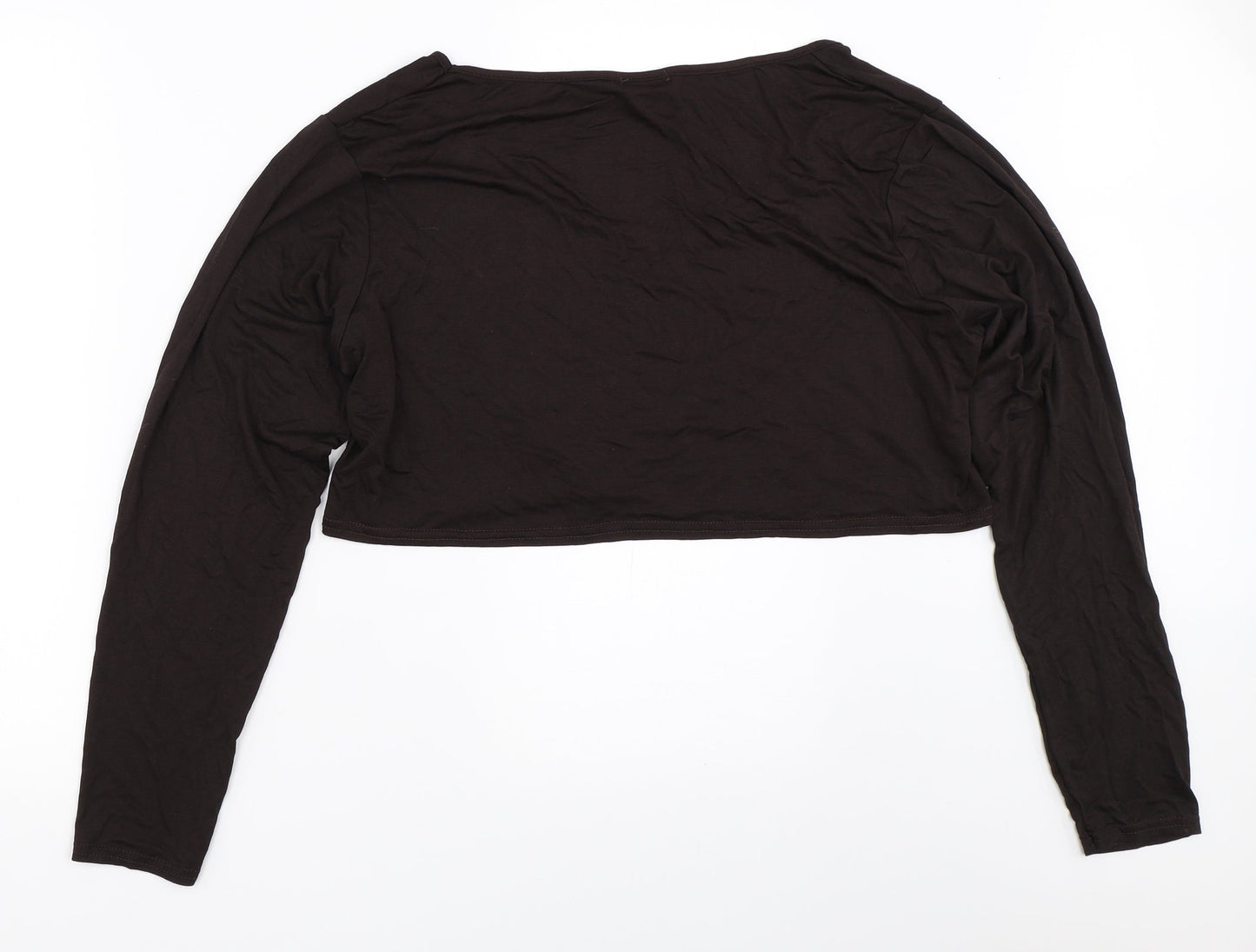 Rokoko Womens Brown   Cropped T-Shirt Size 24